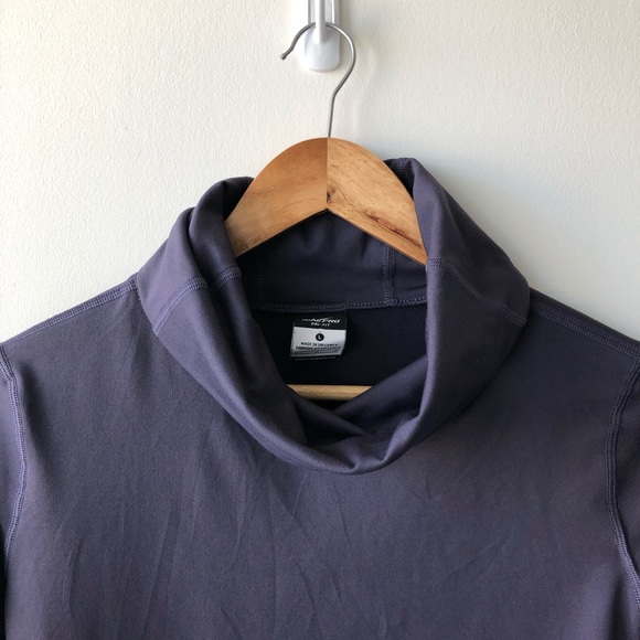 Nike Pro Dri Fit Dark Purple Turtle Neck Sweater - Picture 2 of 5